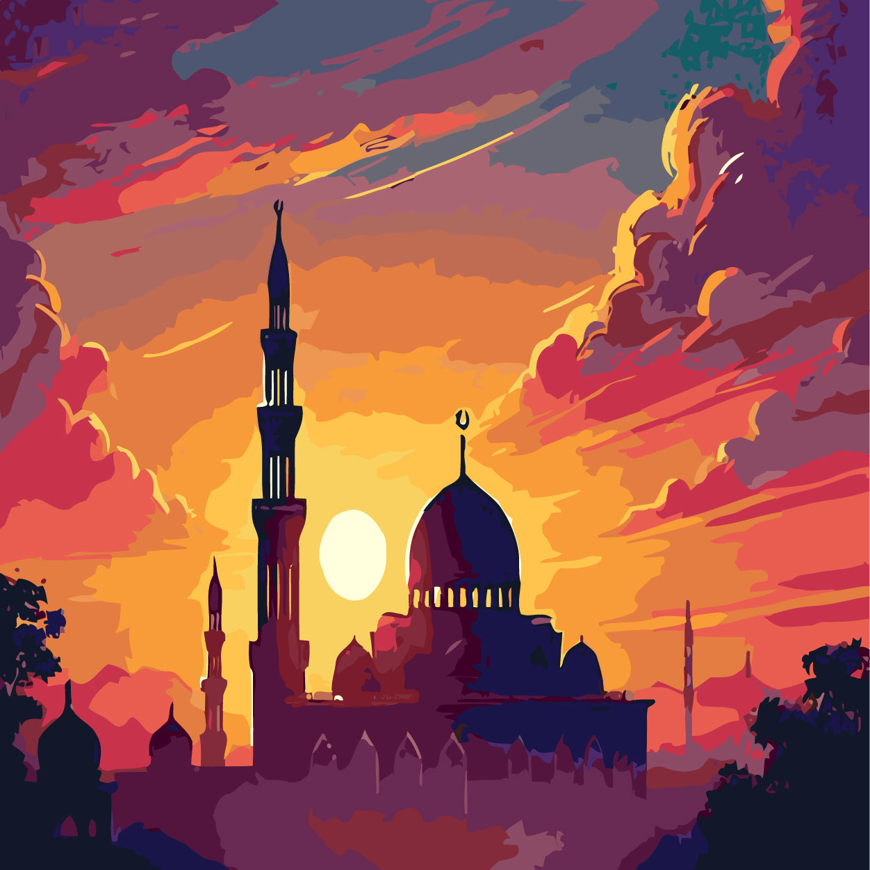 Morgendämmerung des Neuanfangs: Moschee im Morgenlicht