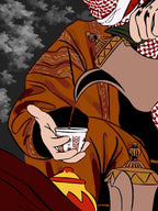 Anmut in der Wüste: Ein Moment der Tradition mit arabischem Kaffee